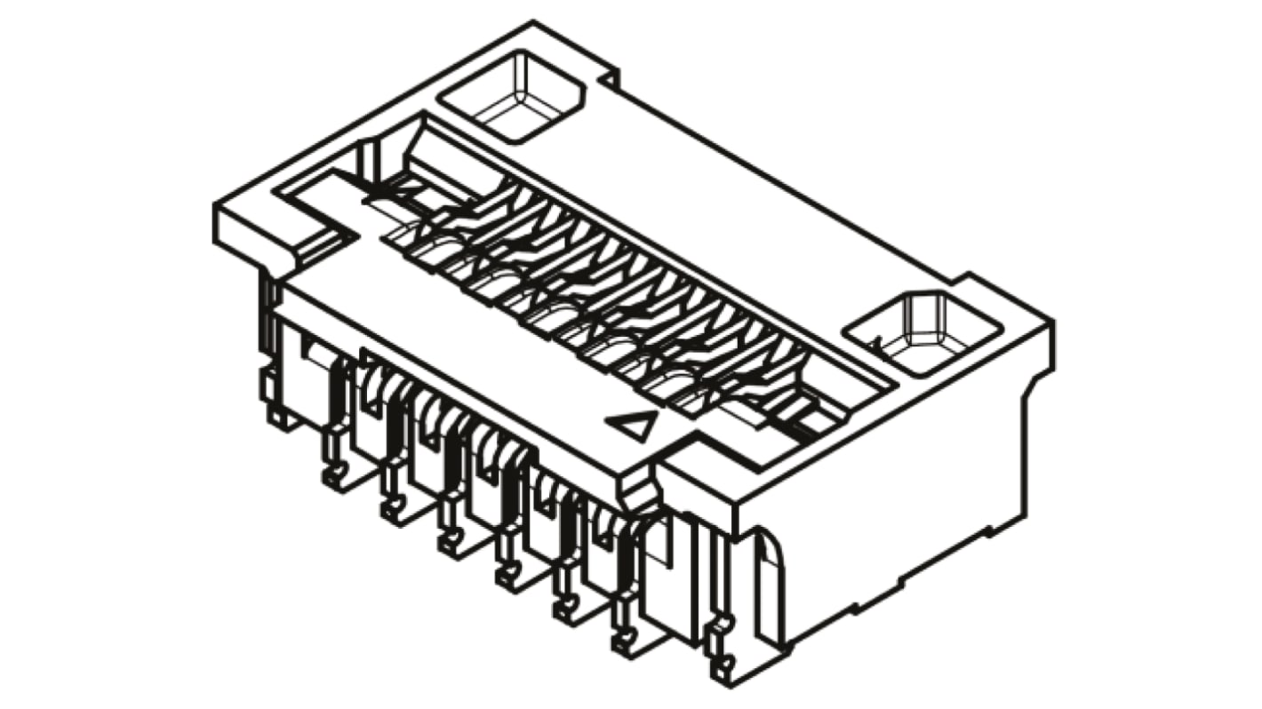 Molex, Easy-On, 502078 0.25mm Pitch 25 Way Right Angle Female FPC Connector, Bottom Contact