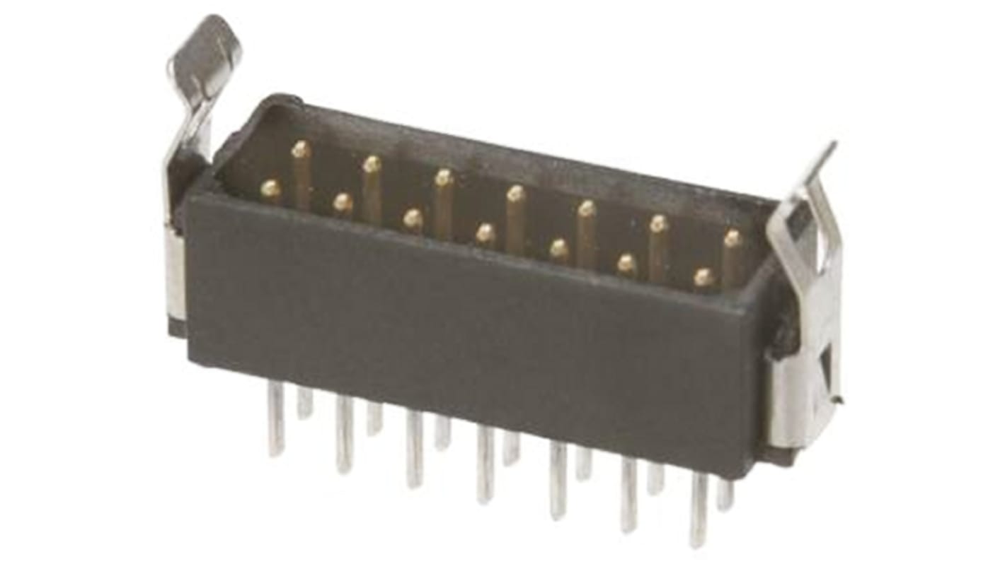 HARWIN Datamate L-Tek Series Straight Through Hole PCB Header, 26 Contact(s), 2.0mm Pitch, 2 Row(s), Shrouded