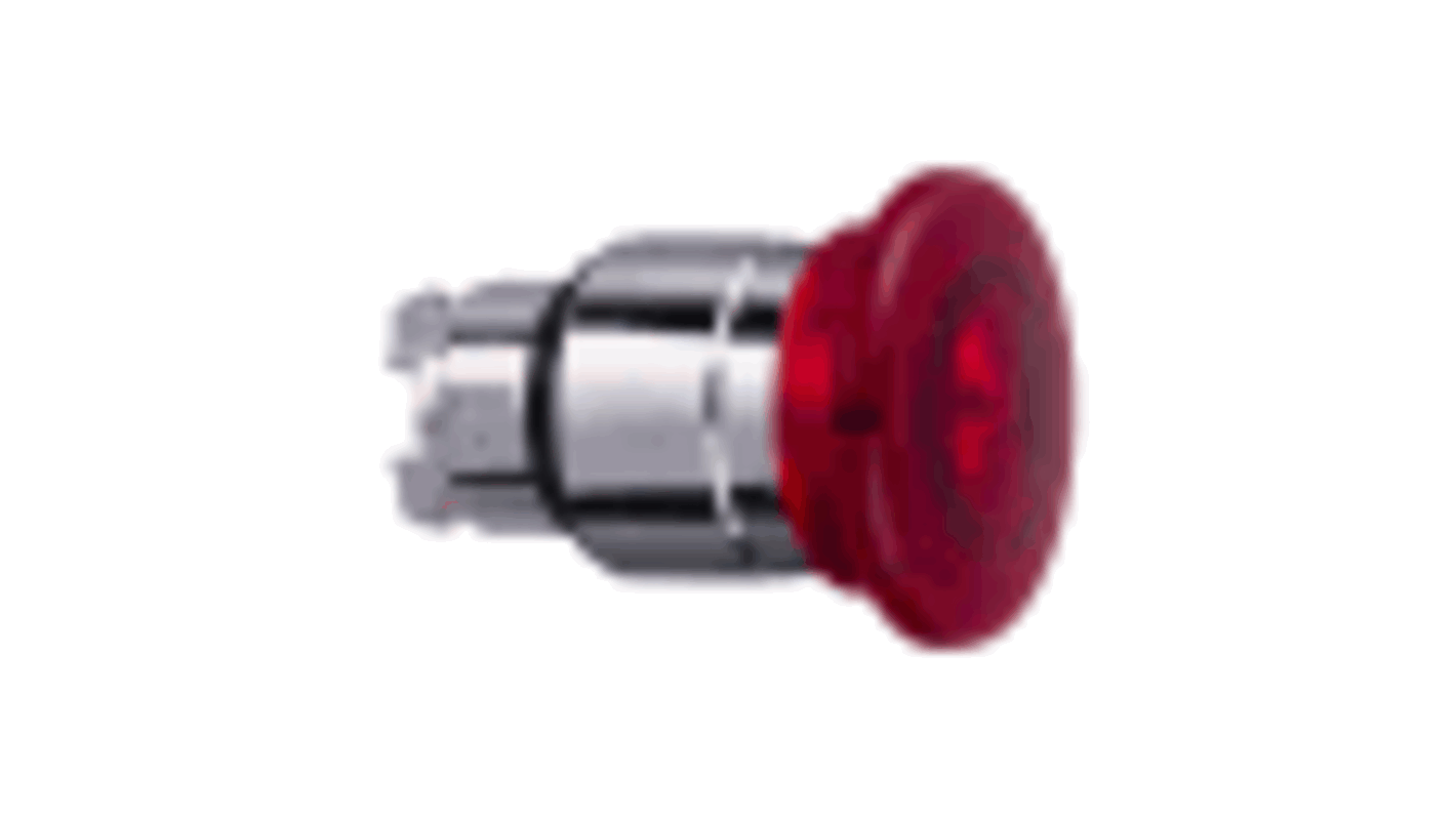 Cabezal de pulsador Schneider Electric serie Harmony XB4, Ø 22mm, de color Rojo, Retorno por Resorte, IP66, IP67, IP69K