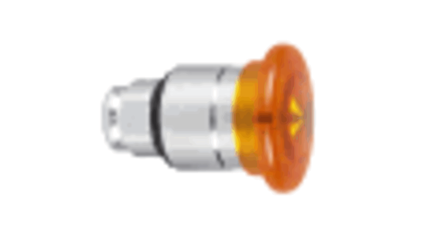 Cabezal de pulsador Schneider Electric serie Harmony XB4, Ø 22mm, de color Orange, Retorno por Resorte, IP66, IP67,