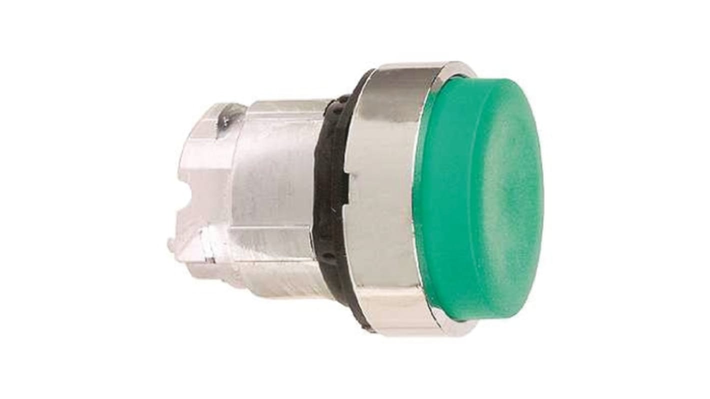 Schneider Electric Harmony XB4 Series Green Maintained Push Button Head, 22mm Cutout, IP66, IP67, IP69K