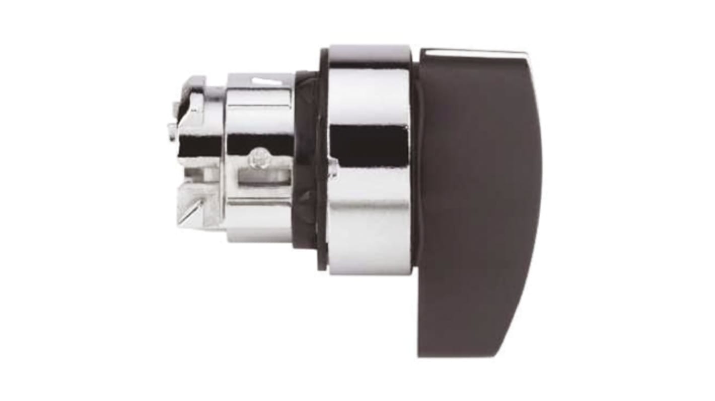 Schneider Electric Harmony XB4 Series 3 Position Selector Switch Head, 22mm Cutout, Black Handle