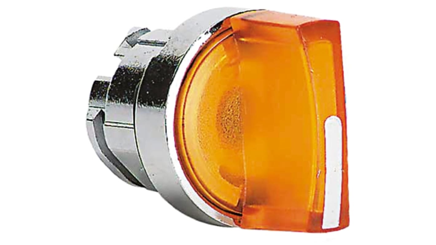 Schneider Electric Harmony XB4 Wählschalterkopf Beleuchtet Orange 3-Positionen 22mm Standardgriff Federrückstellung von