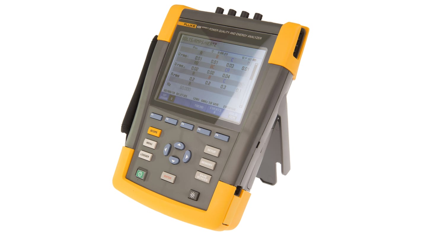 Fluke 435 Power Quality Analyser, 3-Phase, 6000A ac Max, 1000V ac Max - RS Calibrated