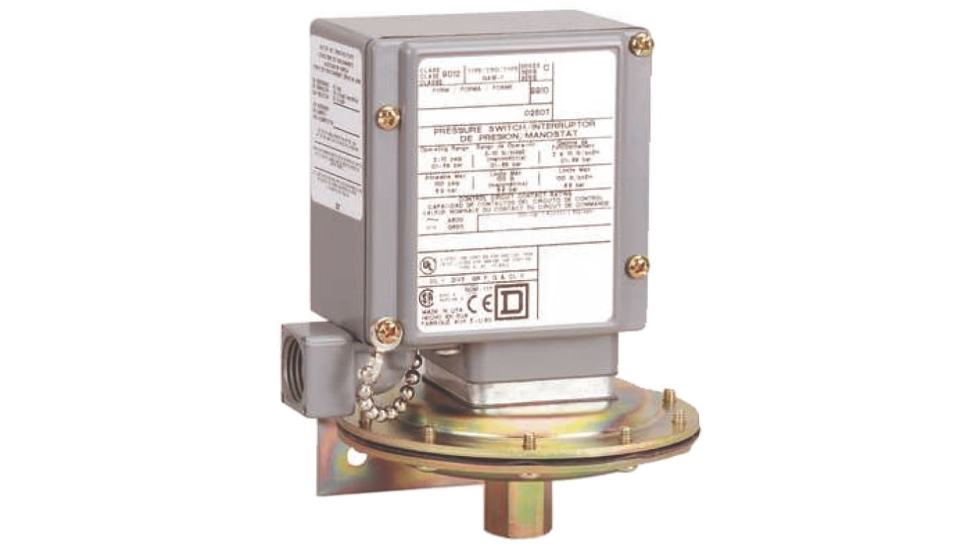 Telemecanique NPT 1/4 Differenz Druckschalter 289psi bis 1260psi, für Gas-, Flüssigkeitsstand