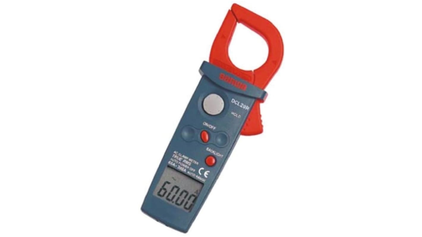 Sanwa Electric Instruments DCL20R Clamp Meter, Max Current 300A ac CAT II 600 V, CAT III 300 V