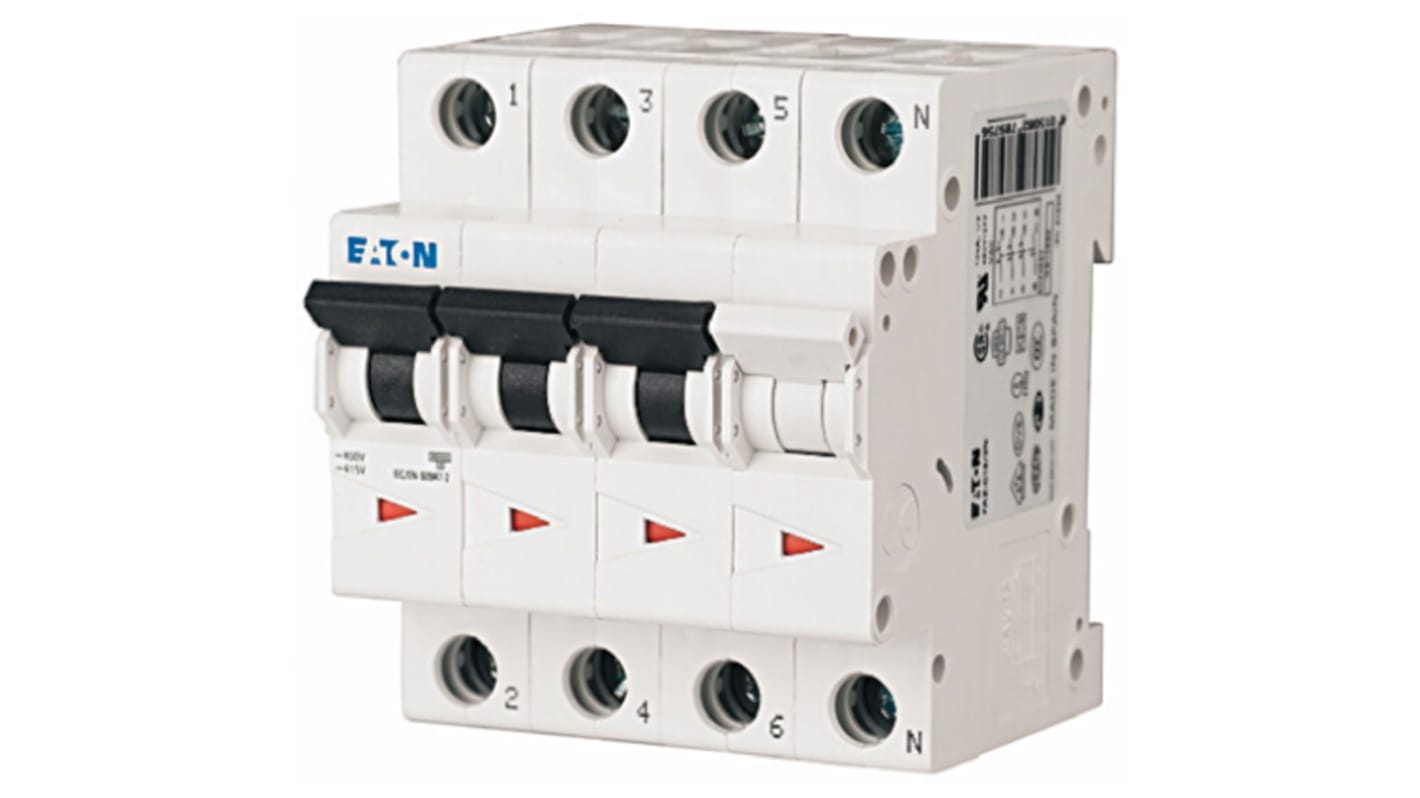 Eaton xEffect MCB, 63A Curve B, 230 → 400V AC, 6 kA Breaking Capacity