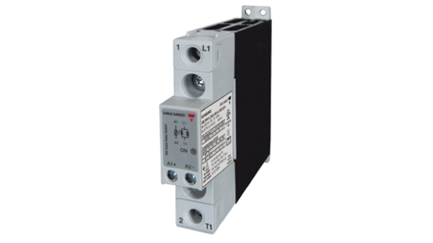 Relé de estado sólido Carlo Gavazzi, contactos SPST, control 3 → 32 V dc, carga 24 → 240V ac, 25,5 A