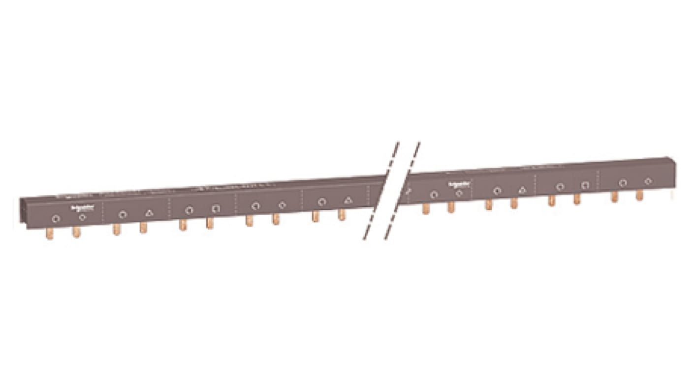 Schneider Electric iC60 Sammelschiene, 4 -phasig, 415V ac 100A, 18mm Raster, Acti 9 Reihe