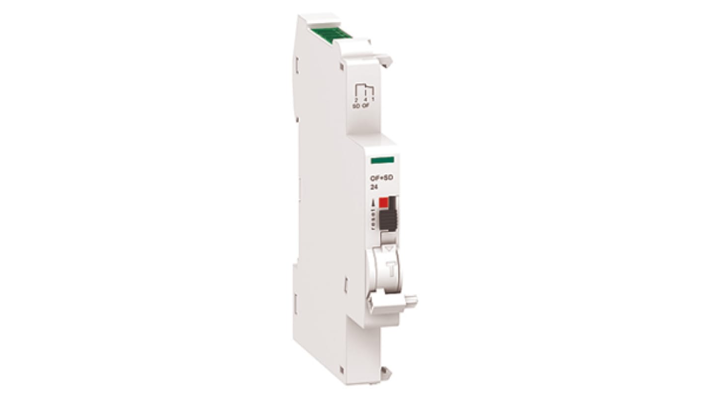 Schneider Electric Auxiliary Contact, 2 Contact, 1NC + 1NO, DIN Rail Mount, Acti 9