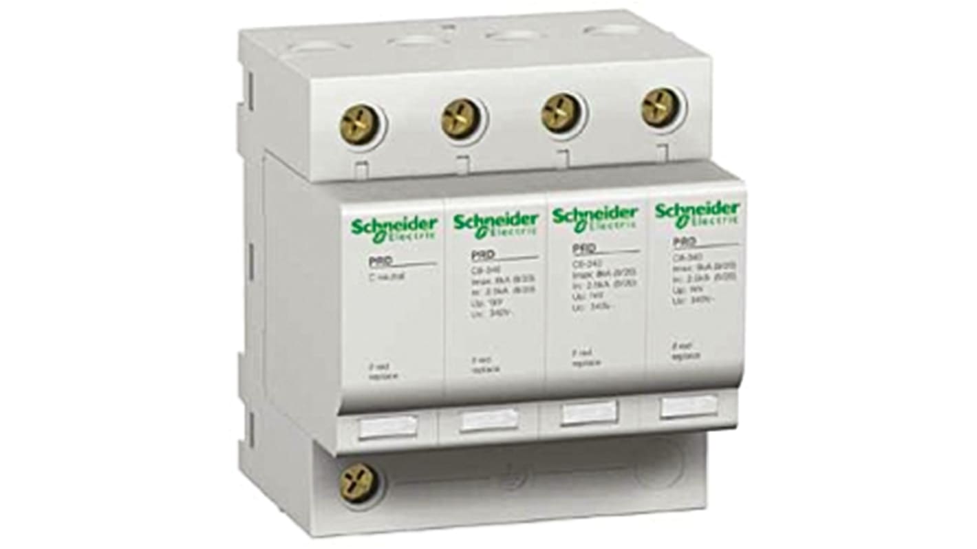 Schneider Electric 3 Phase Surge Protector, DIN Rail Mount