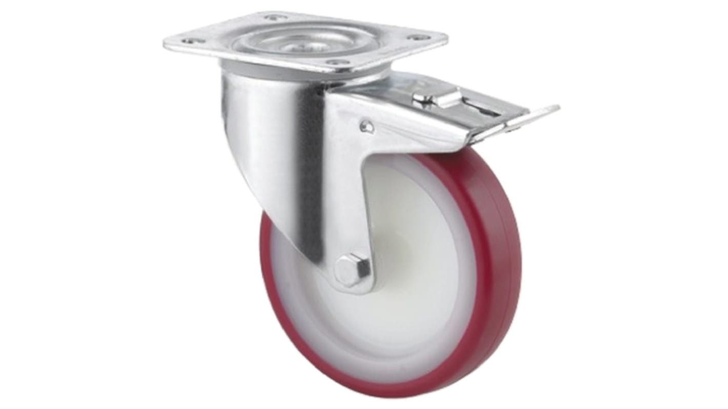 Tente Braked Swivel Castor Wheel, 350kg Capacity, 200mm Wheel