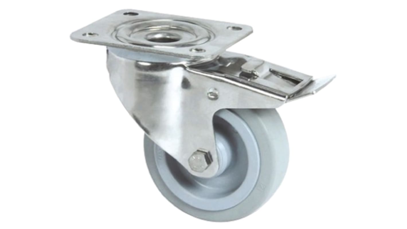 Tente Braked Swivel Castor Wheel, 300kg Capacity, 200mm Wheel