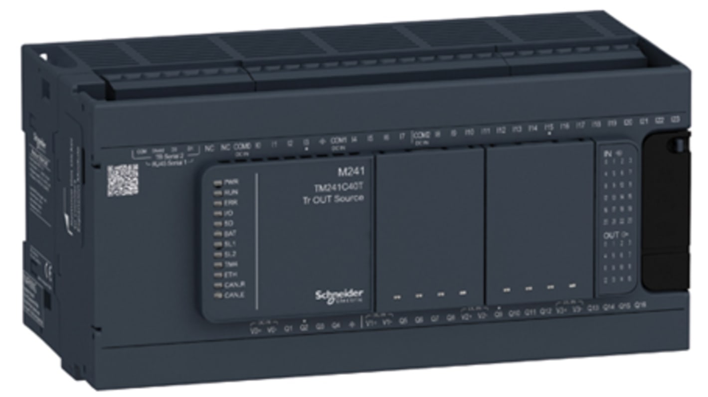 Schneider Electric Modicon M241 Series PLC CPU, Transistor Output, 24-Input