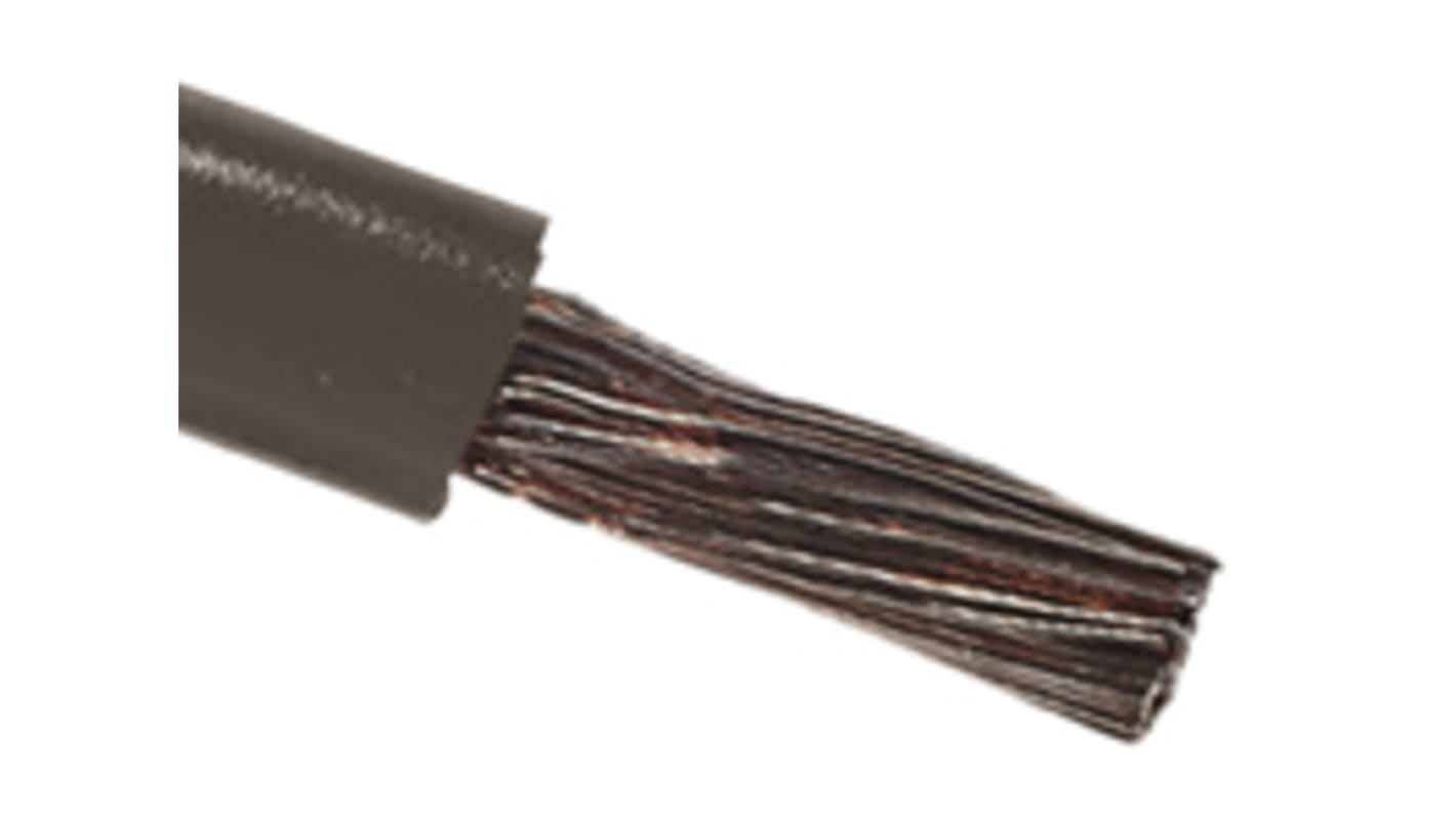 RS PRO Kapcsolóhuzal, keresztmetszet területe: 6 mm², részei: 84/0,3 mm, Szürke burkolat, 1 kV, 100m, 10 AWG