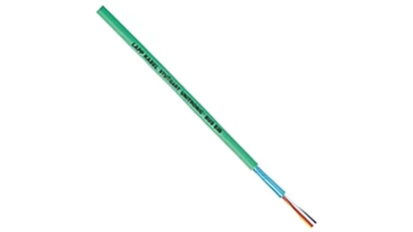 Câble de données Blindé Lapp UNITRONIC BUS EIB 250 V, 2 x 0,8 mm², 18 AWG, gaine PVC Vert, , 100m