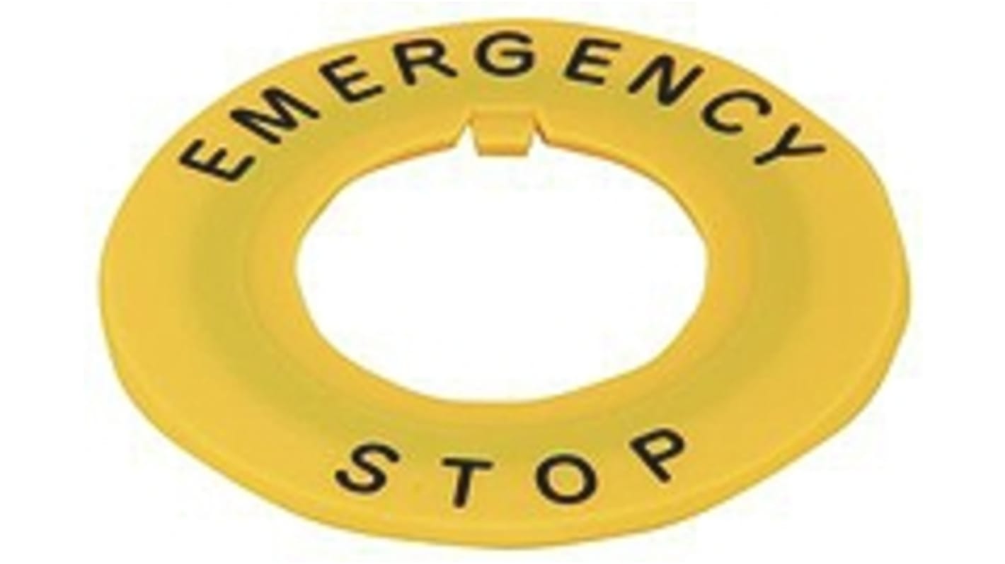 HNAV27 Idec Emergency Stop Switch Nameplate for Use with XN Series E