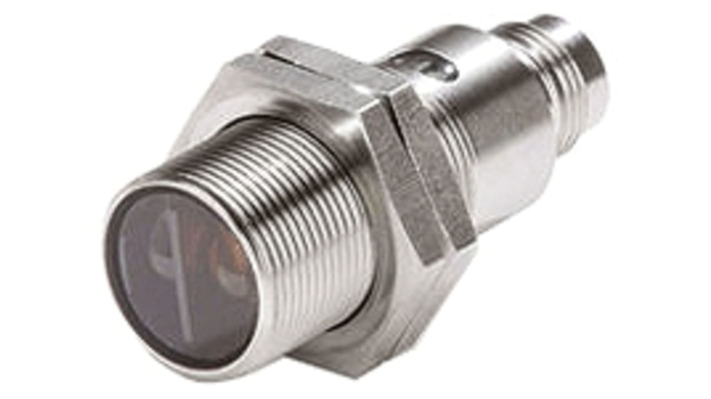 Omron E3F zylindrisch Optischer Sensor, Diffus, Bereich 100 mm, PNP Ausgang, M12-Steckverbinder