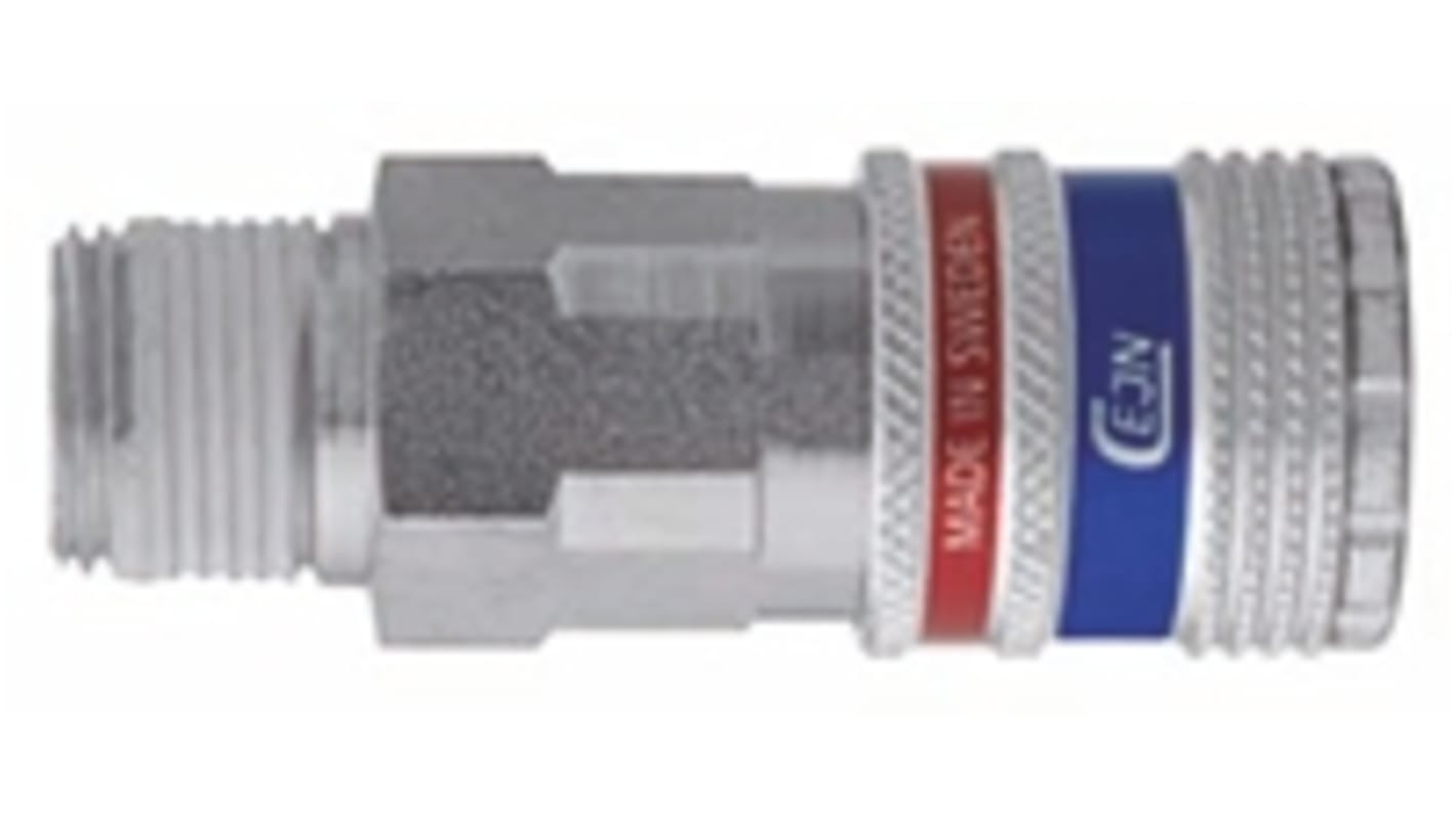 103002152 CEJN Brass, Steel Male Pneumatic Quick Connect Coupling, R