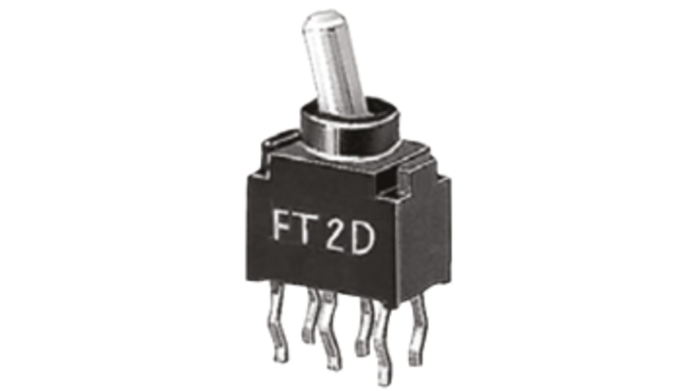 KNITTER-SWITCH Toggle Switch, PCB Mount, On-On, DPDT, Through Hole Terminal