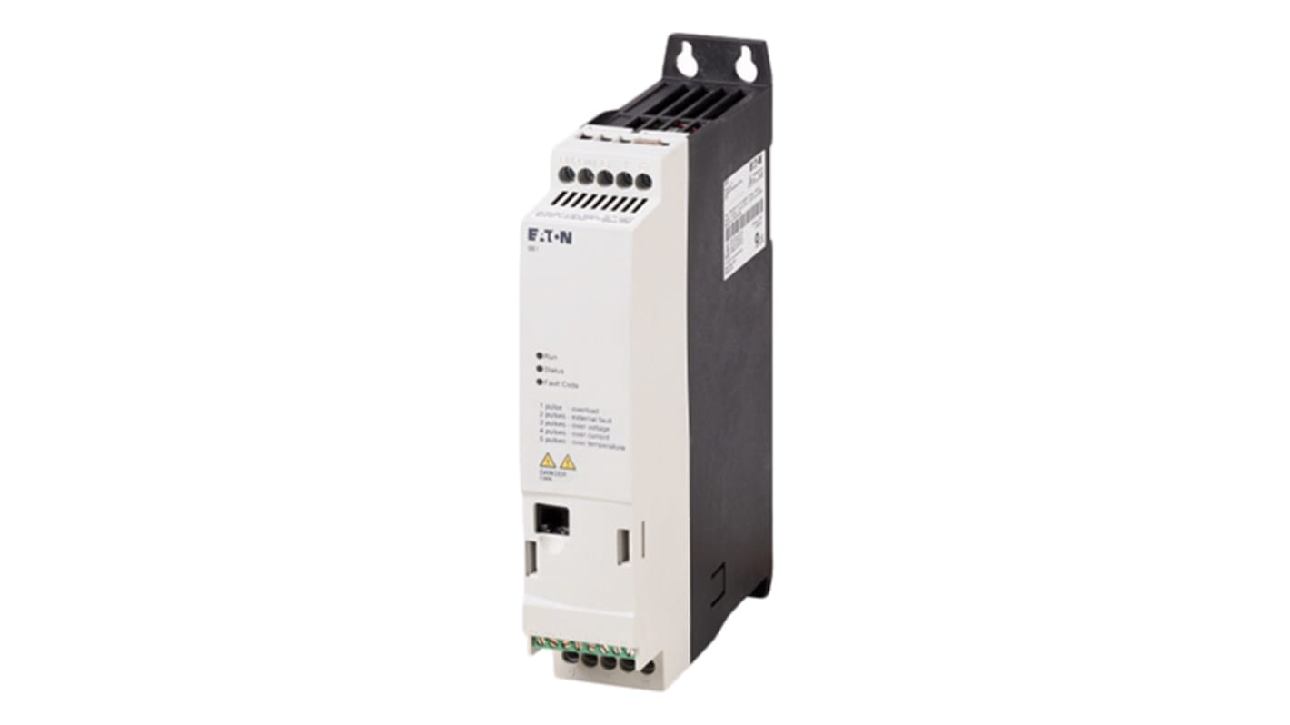 Arrancador de velocidad variable Eaton serie Eaton Moeller, 0,25 kW, 230 V ac, 1 fase, 1,4 A, 300Hz, IP20, ModBus RTU