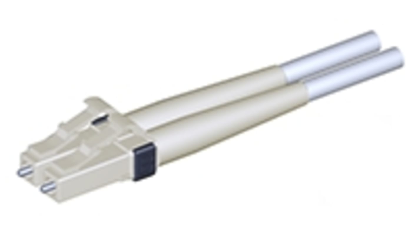 TE Connectivity Optisk fiber konnektor, LC, Dupleks, Multimode, 1.6 → 2mm, Beige, 6828