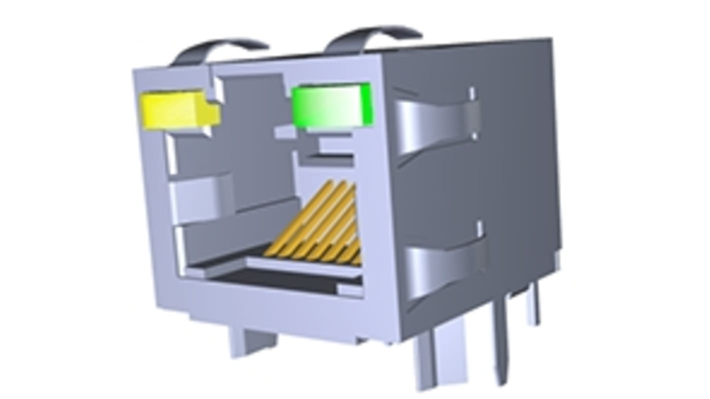 TE Connectivity 6116173 Series Female RJ45 Connector, PCB Mount, Cat5