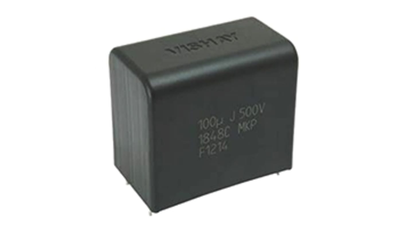 Condensador de película Vishay, 25μF, ±5%, 500V dc, Montaje en orificio pasante