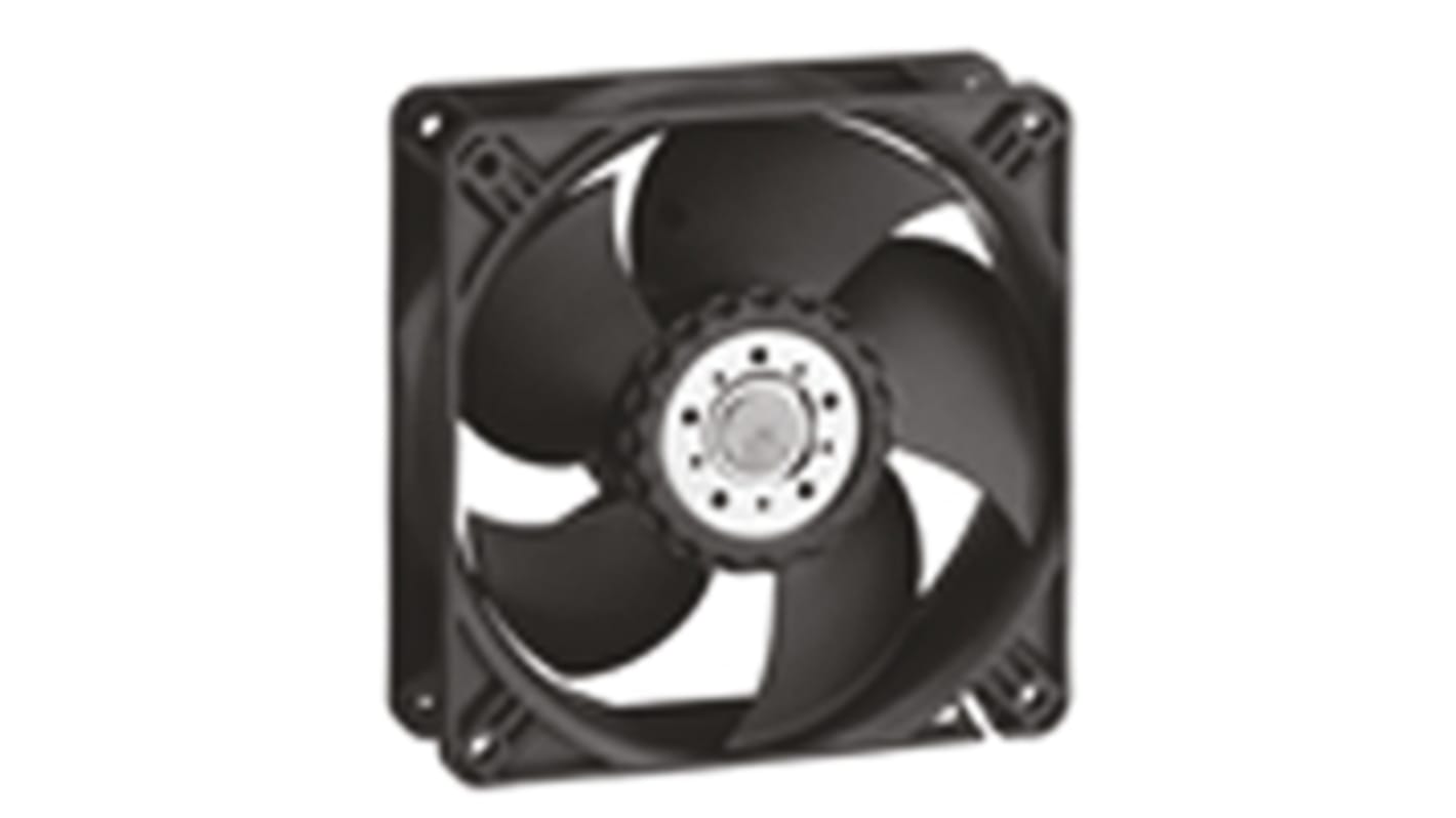 Ventilador Axial ebm-papst 4400 de 119 x 119 x 38mm, 12 V dc, 8.9W, 4300rpm, caudal 240m³/h, 50dB