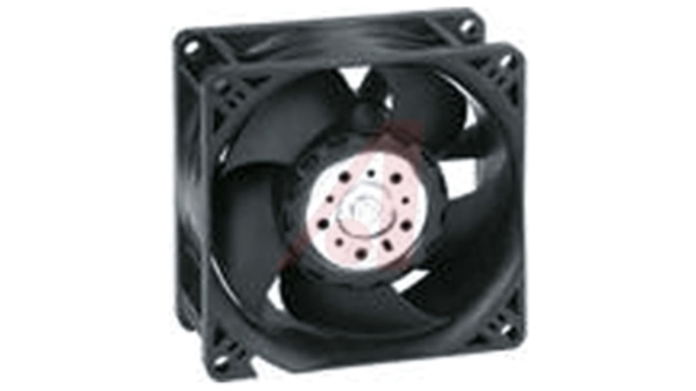 ebm-papst 8200 J Series Axial Fan, 12 V dc, DC Operation, 190m³/h, 26W, 80 x 80 x 38mm