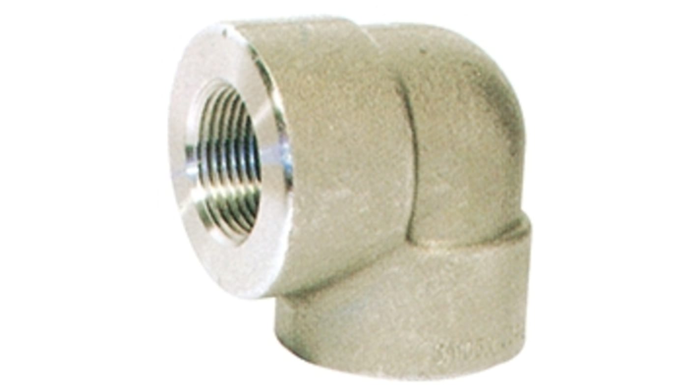 RS PRO Stainless Steel Threaded Fitting, 90° Circular Elbow, Female G (parallel) 1-1/2in x Female G (parallel) 1-1/2in