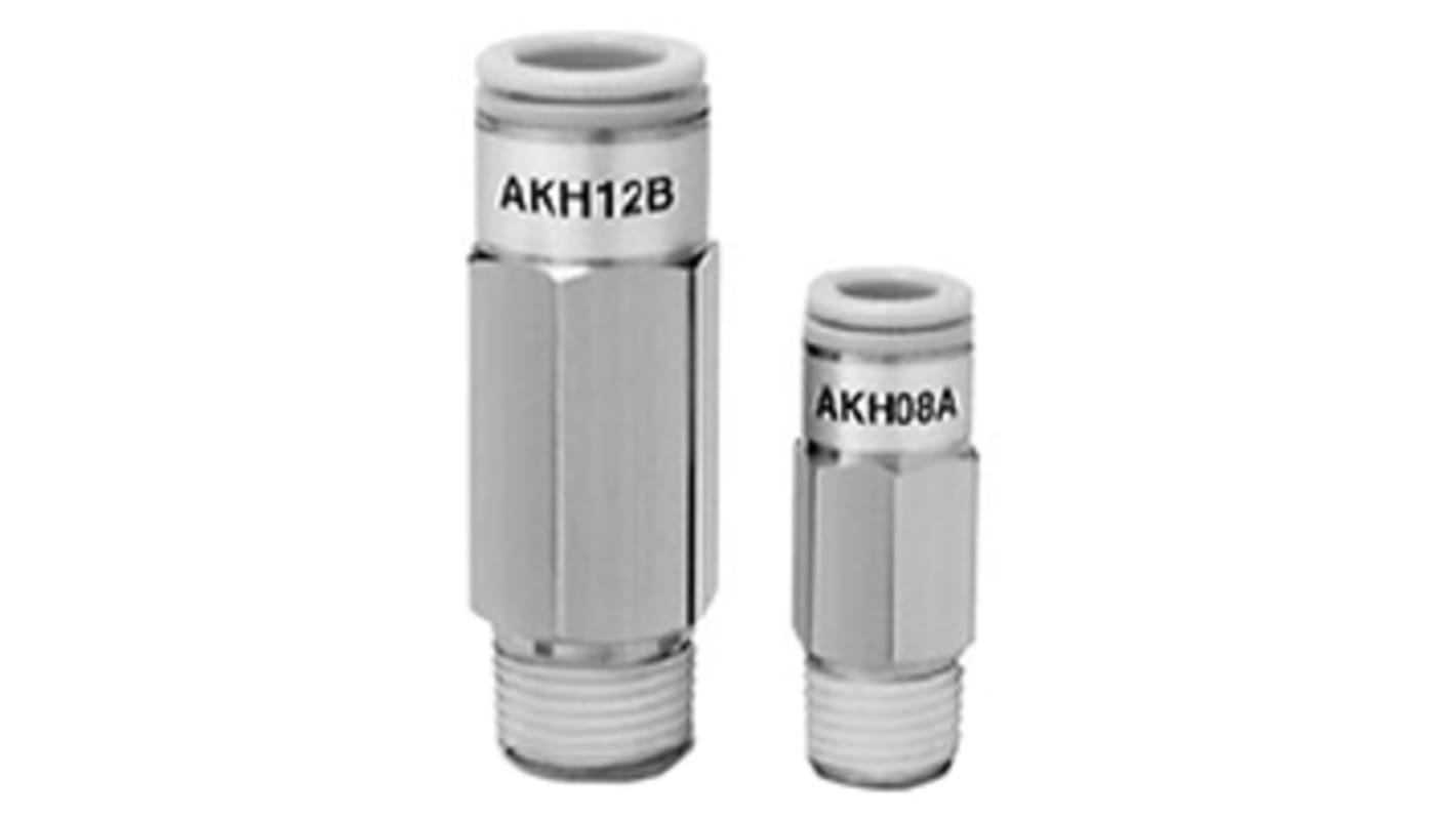 Clapet anti-retour SMC AKH Tube, M5 x 0.8 Mâle, -100 kPa → 1 MPa M5 x 0,8 mm Métrique