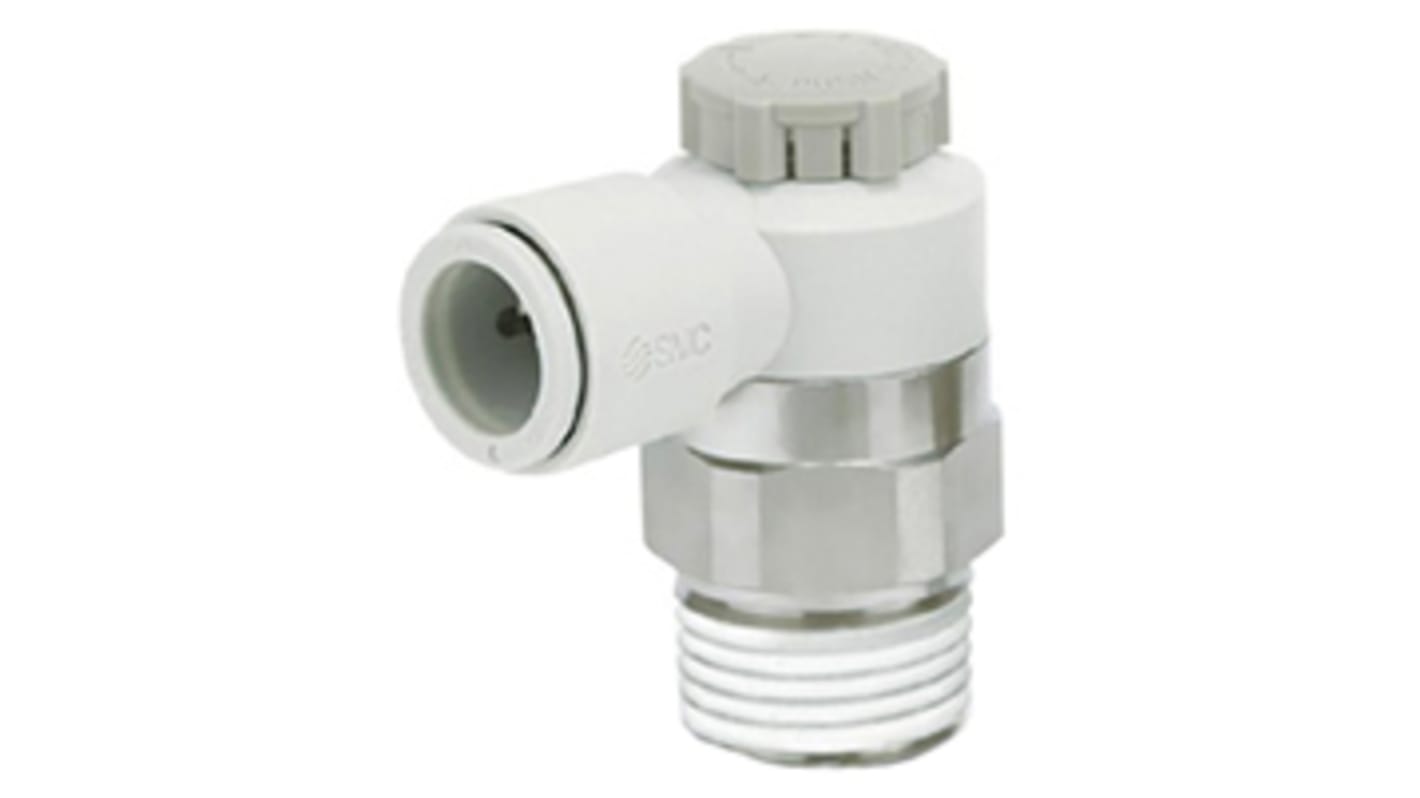 SMC AS Series Threaded Speed Controller, R 3/8 Inlet Port x 10mm Tube Outlet Port