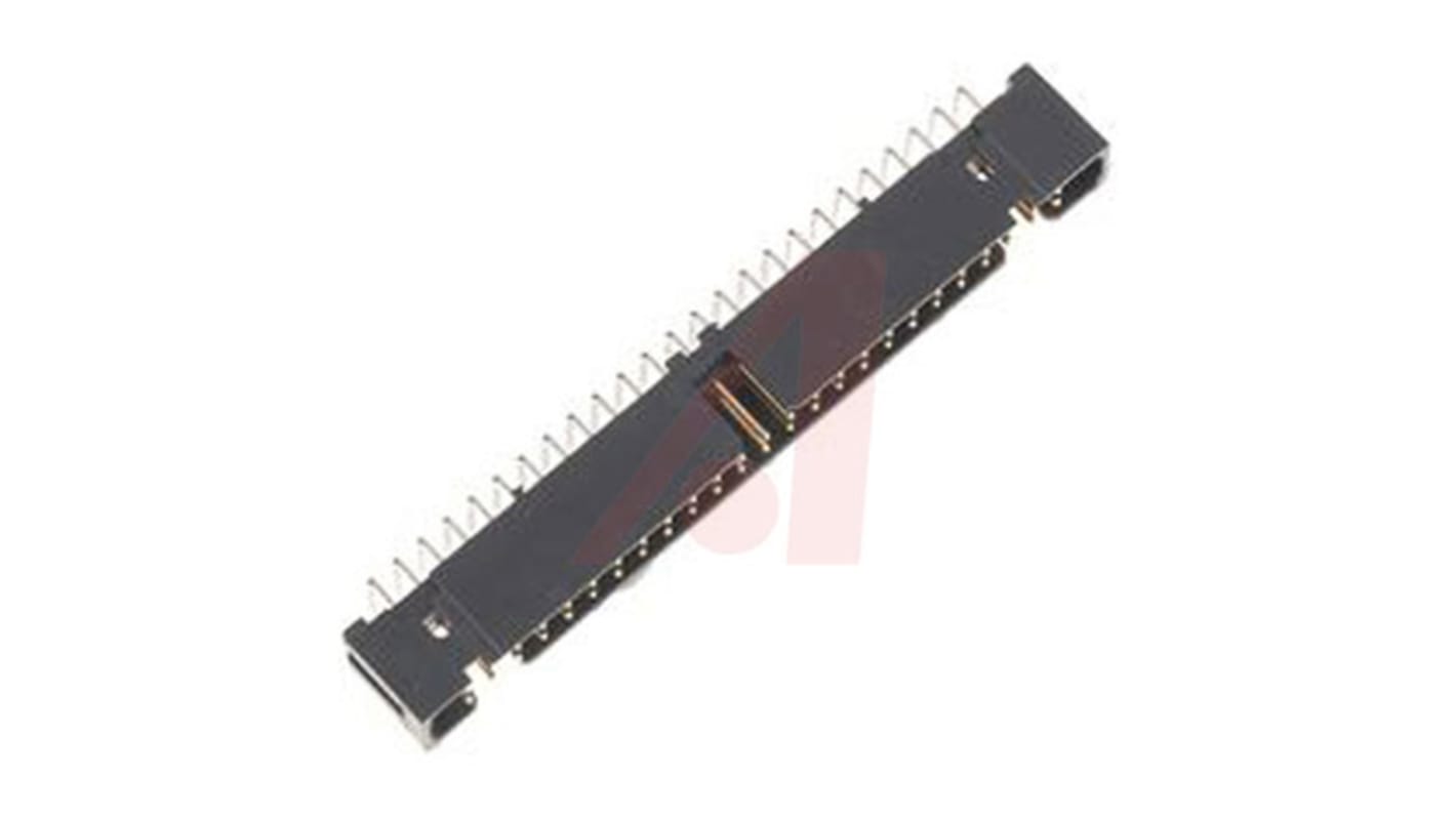 3M D2500 Series Right Angle Through Hole PCB Header, 10 Contact(s), 2.54mm Pitch, 2 Row(s), Shrouded