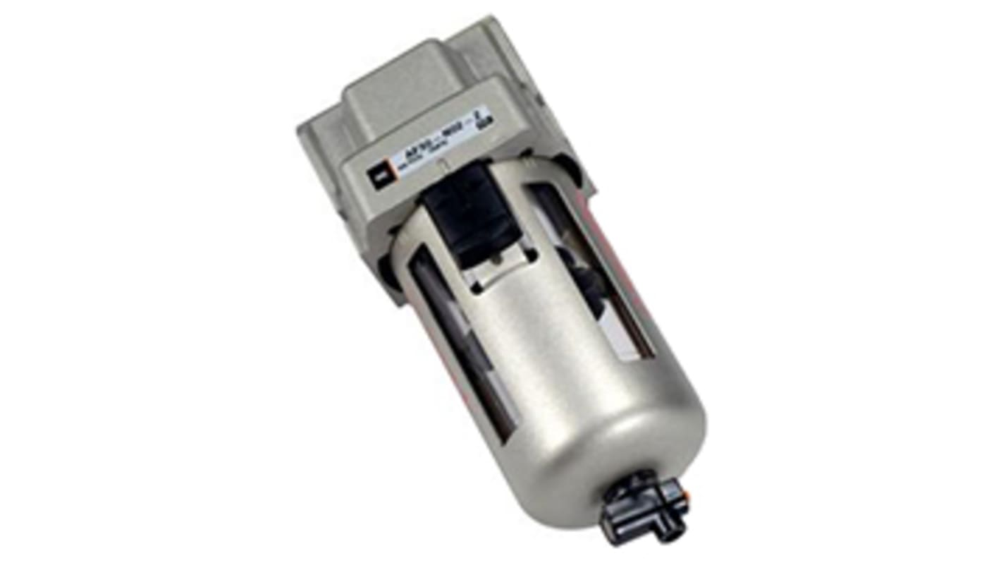 SMC AF series 5μm M5 x 0.8 1 (Operating) MPa, 1.5 (Proof) MPa Pneumatic Filter with Manual drain