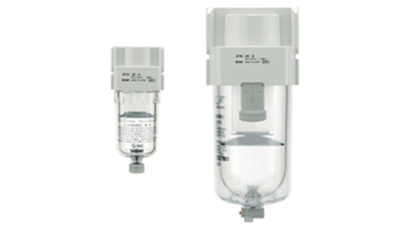 SMC AF 5μm Pneumatik-Filter, Automatik, Anschluss NPT3/4, 1 MPa (Betriebsdruck), 1,5 MPa (Prüfdruck) max.