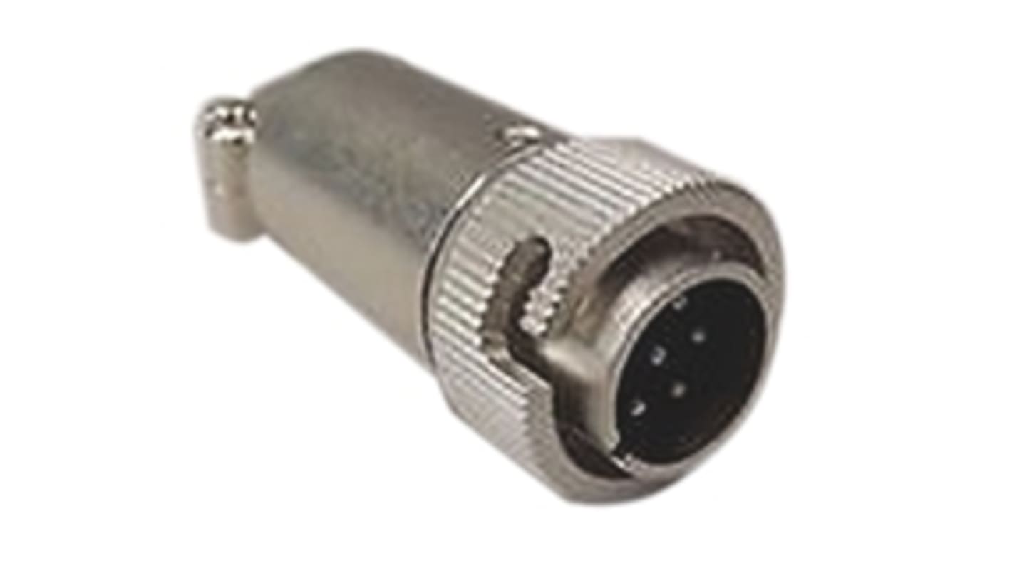 Hirose Circular Connector, 6 Contacts, Cable Mount, Plug, Male, HR11 Series