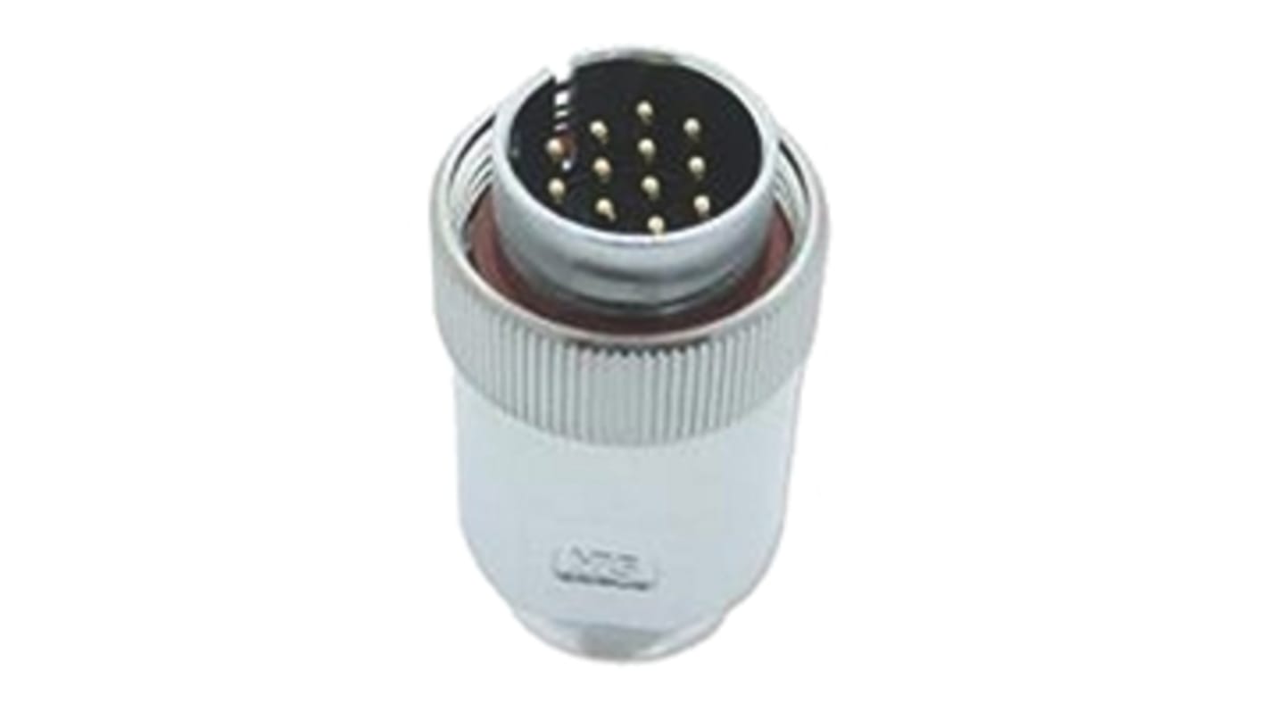 Hirose Circular Connector, 12 Contacts, Cable Mount, Miniature Connector, Plug, Male, IP67, RM-W Series