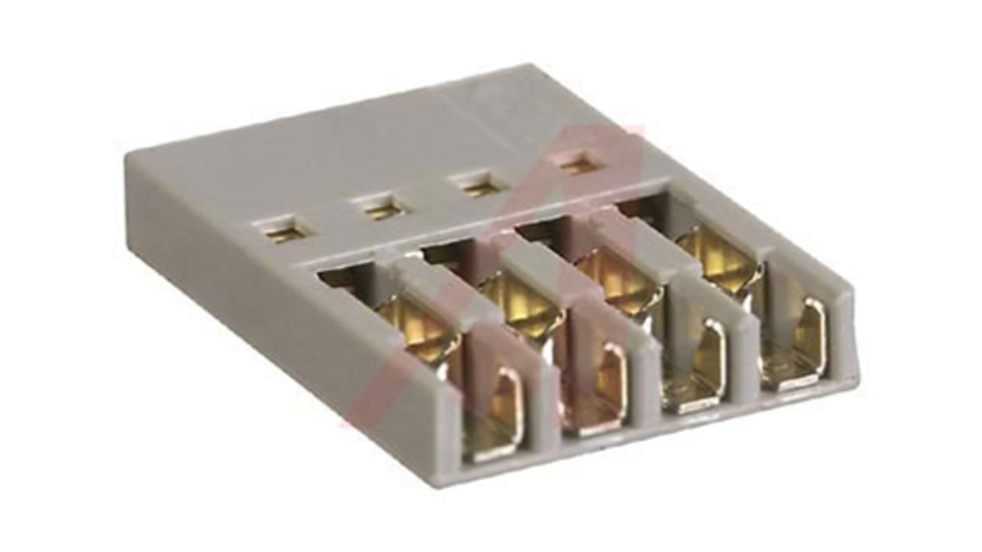 3M 4-Way IDC Connector Socket for Cable Mount, 1-Row