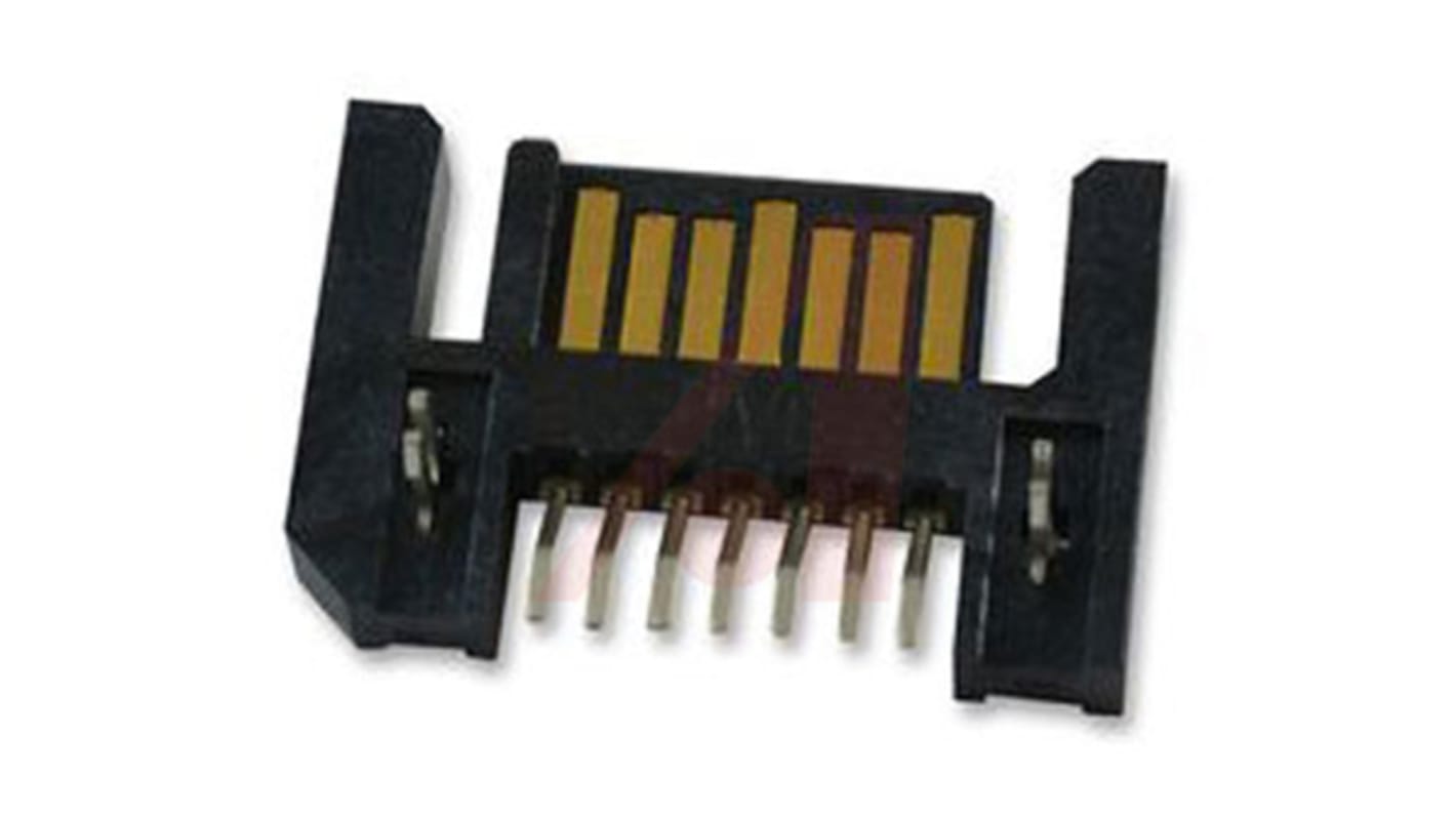 3M 5607 Series Right Angle Surface Mount PCB Header, 7 Contact(s), 1.27mm Pitch, 1 Row(s), Shrouded