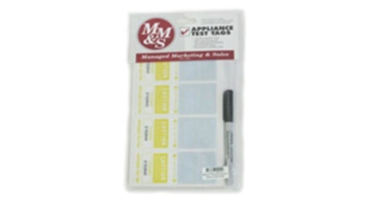 Protag ST-002-YELLOW PAT Testing Label, For Use With Emona Portable Appliance Tester