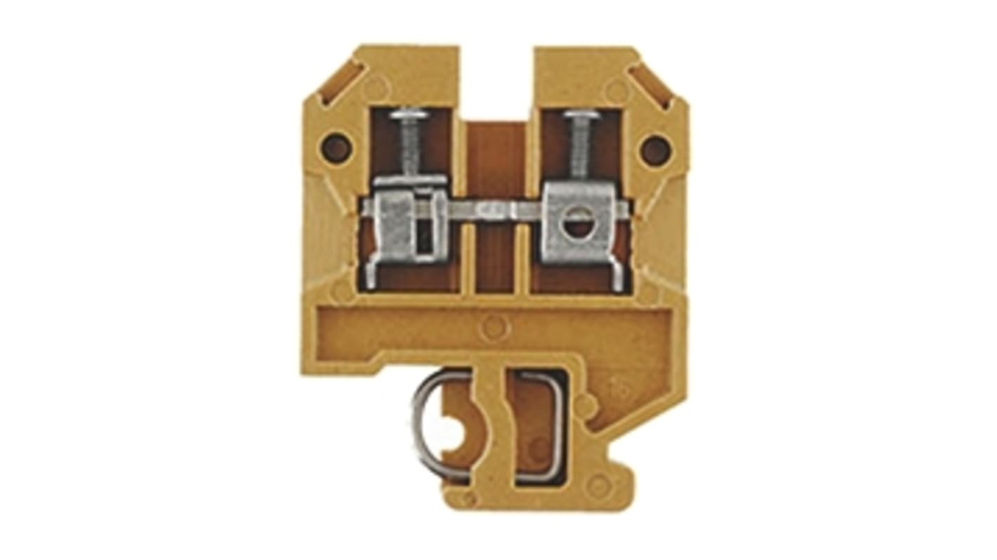 Weidmüller SAK Series Yellow Feed Through Terminal Block, 2.5mm², Single-Level, Screw Termination