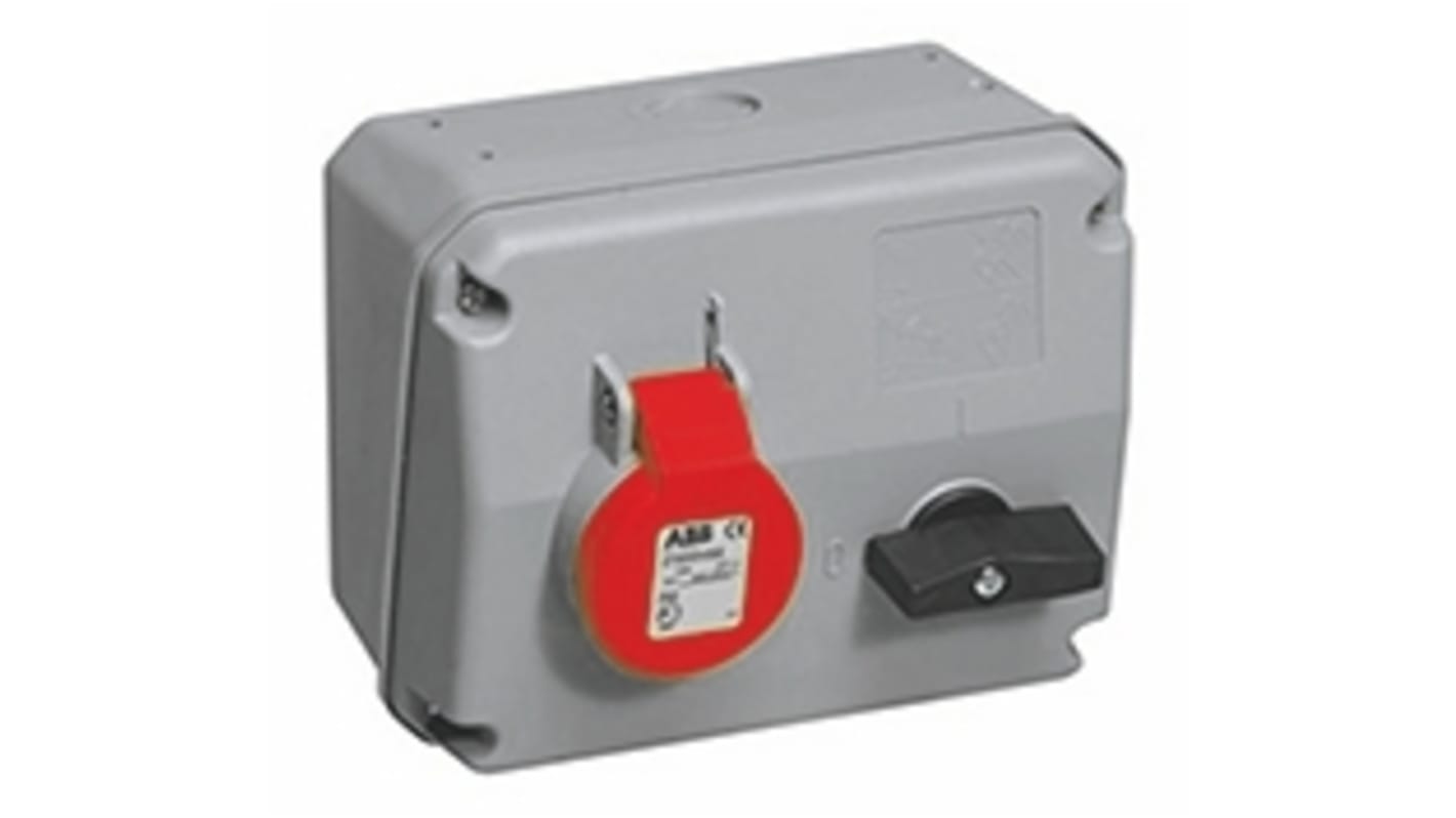 Interblocco industriale ABB Rosso IP44 femmina 3P+E,32A,380 → 415 V