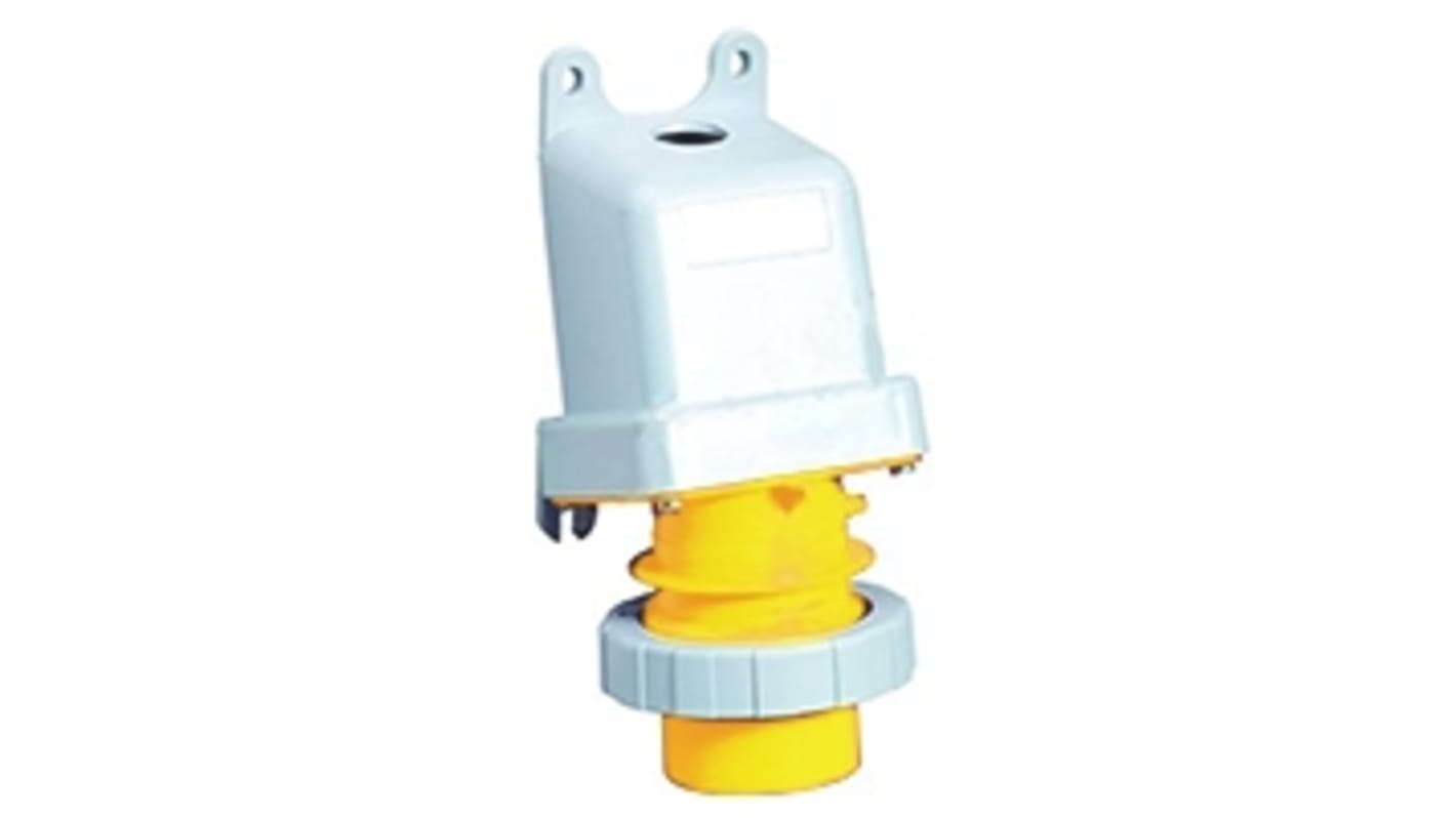 ABB, CMA IP67 Yellow Panel Mount 2P + E Industrial Power Plug, Rated At 32A, 110 V