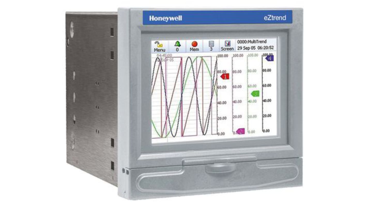 Registrador de tiempos de operaciones Honeywell TVEZGR-61-600-11-0-000-000000-000, 12 entradas, 43-TV-03-18, Gráfica,