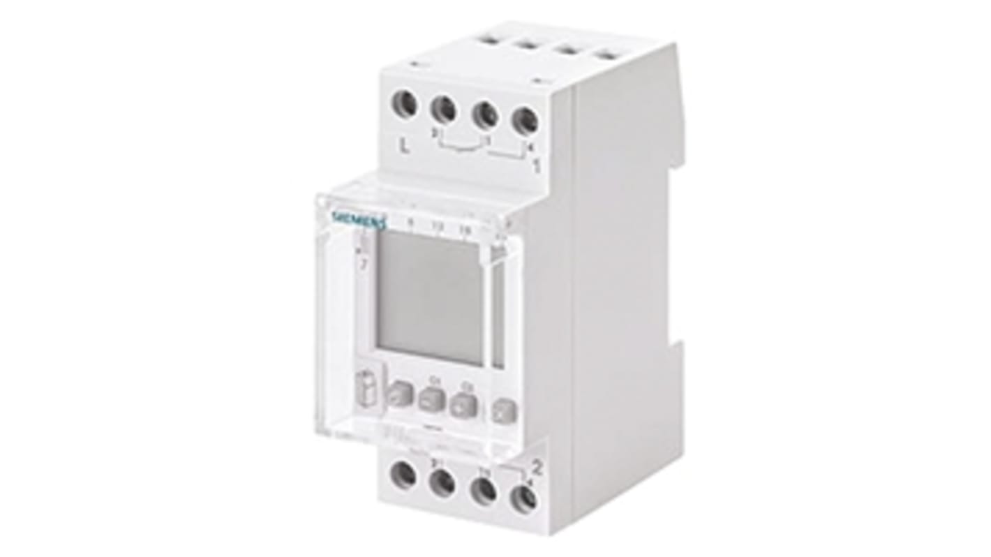 Siemens Digital DIN Rail Time Switch 230 V ac, 2-Channel