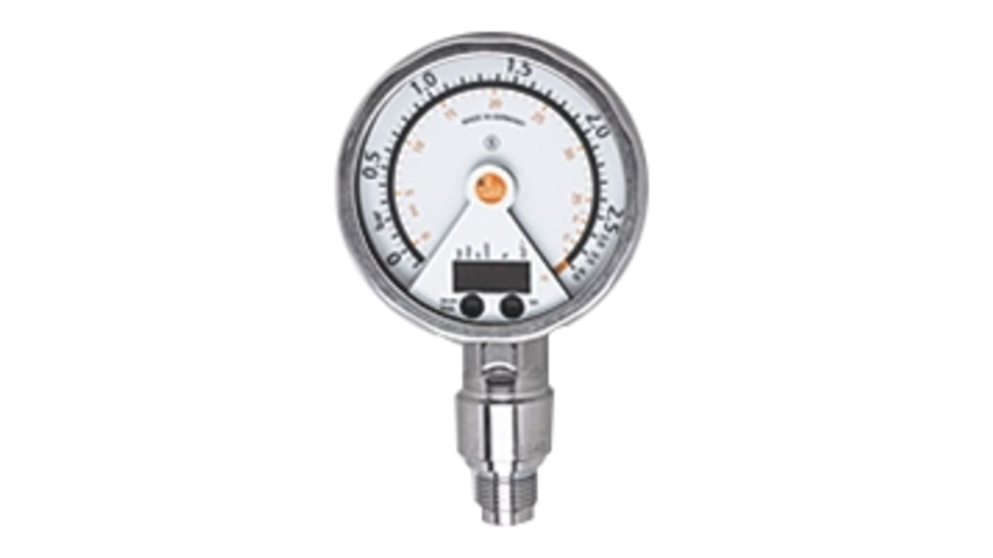 ifm electronic G1/2 Relativ Drucksensor -125mbar bis 2.5bar, Analog + PNP-Schließer/Öffner programmierbar 4 →