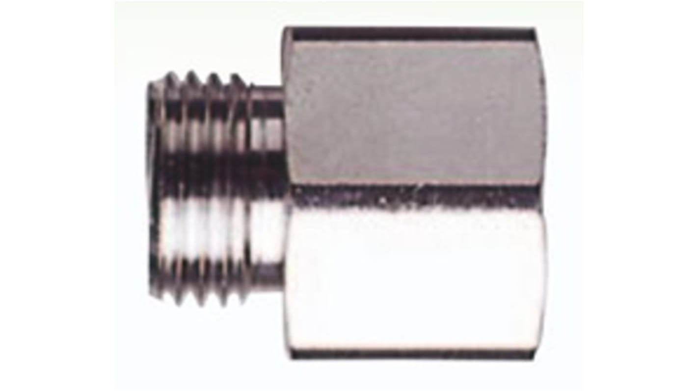 Adaptaflex Thread Converter, Conduit Fitting, PG21 → M20, Brass, Silver