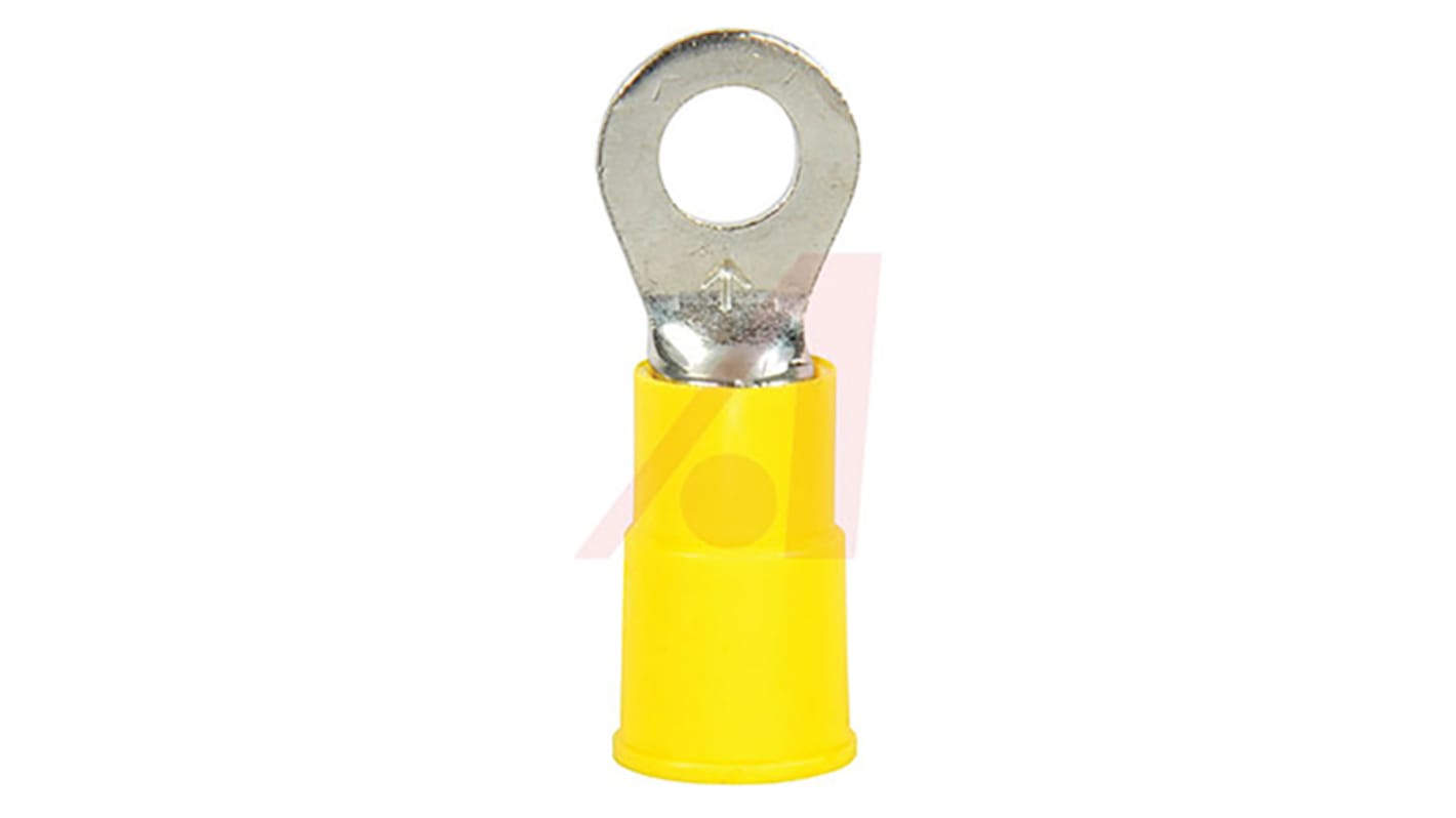 3M, RV Insulated Ring Terminal, #10 Stud Size, Yellow