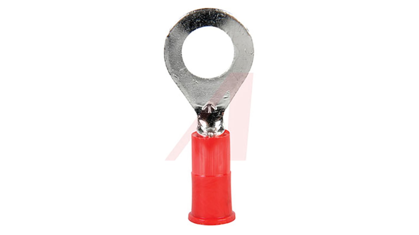 3M, RV Insulated Ring Terminal, 1/4in Stud Size, Pink